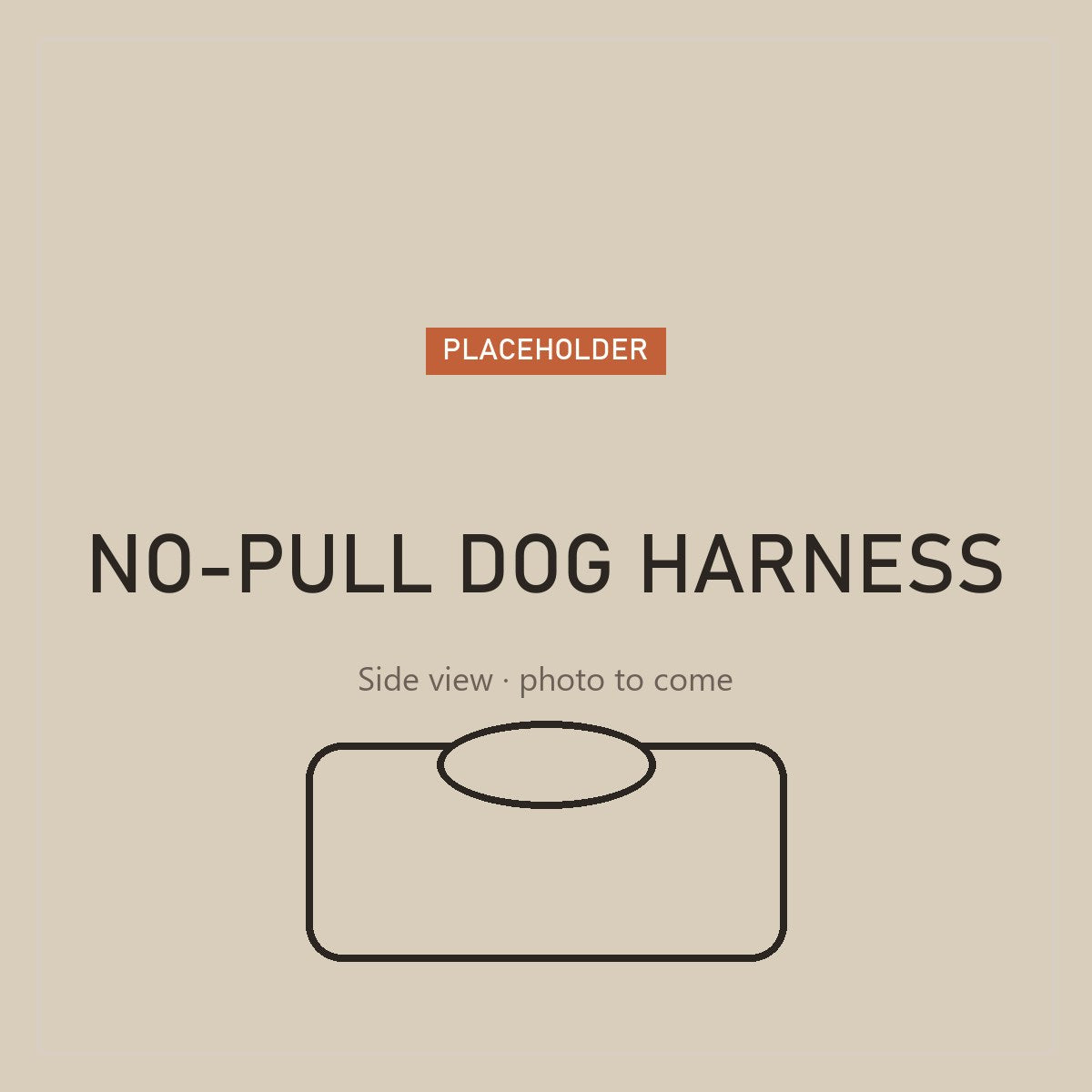 No-pull dog harness with handle, side view (placeholder)
