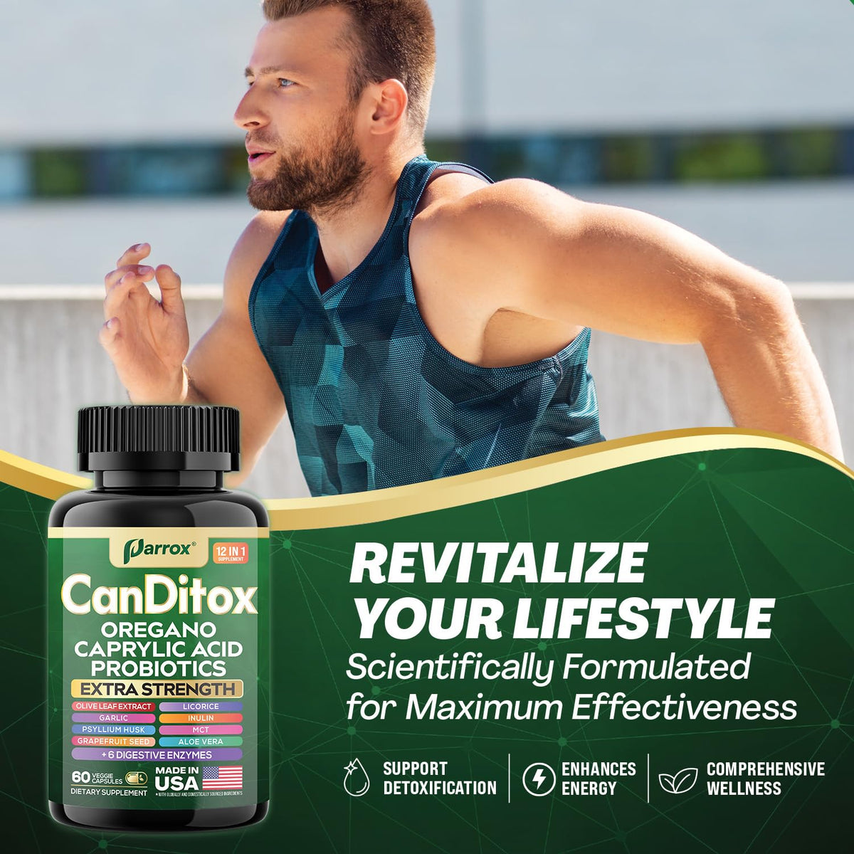 Parrox CanDitox Capsules - Botanical Digestive Support (2 Pack)