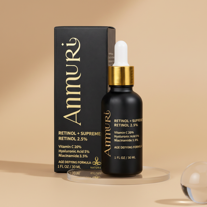 Retinol Supreme 2.5% Serum with Hyaluronic Acid & Niacinamide | Ammuri