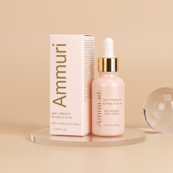 High Strength Retinol 4% Serum for Fine Lines & Uneven Tone (30ml) | Ammuri