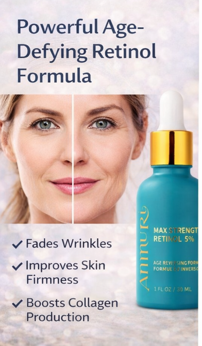 Retinol MAX 5% High Strength Anti-Ageing Serum (30ml) | Ammuri