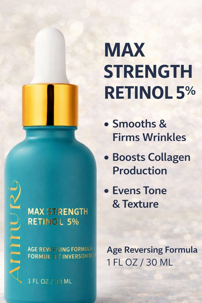 Retinol MAX 5% High Strength Anti-Ageing Serum (30ml) | Ammuri
