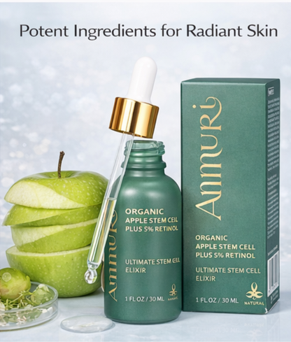Retinol 5% Serum with Apple Stem Cell for Fine Lines & Uneven Tone (30ml) | Ammuri