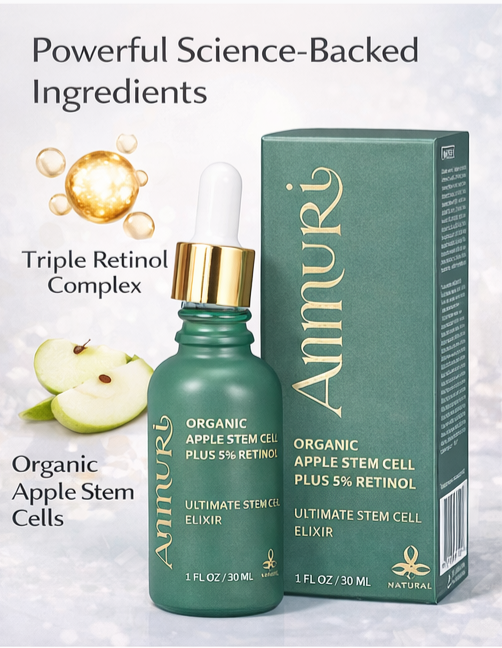 Retinol 5% Serum with Apple Stem Cell for Fine Lines & Uneven Tone (30ml) | Ammuri