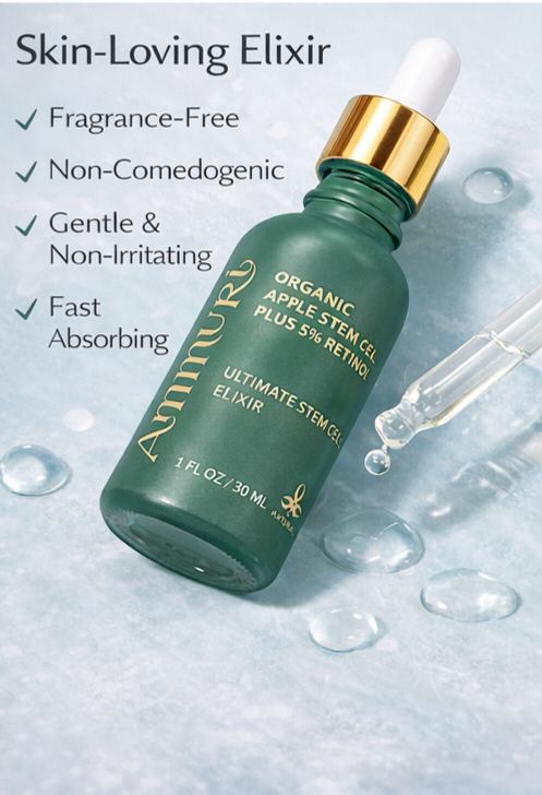 Retinol 5% Serum with Apple Stem Cell for Fine Lines & Uneven Tone (30ml) | Ammuri