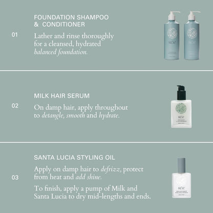 RŌZ Foundation Conditioner | Hydrating Ceramides, Pea Peptides | All Hair Types | Vegan