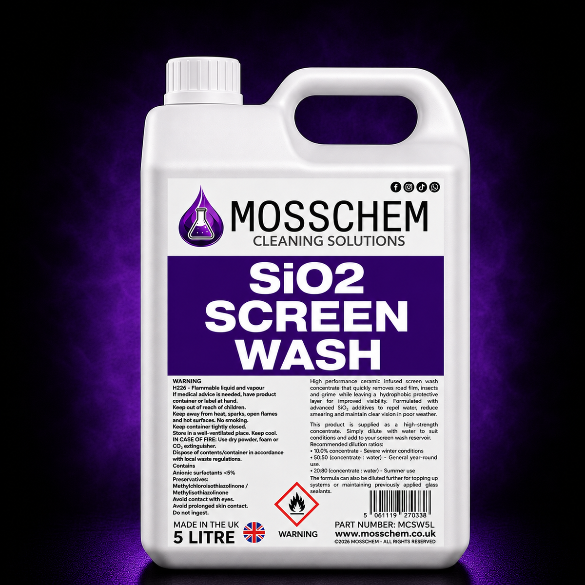 Si02 Screen Wash With Repellent