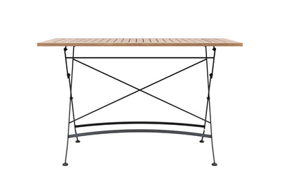 Sicily 4 Seater Teak and Wrought Iron Rectangular 120cm Garden Dining Set