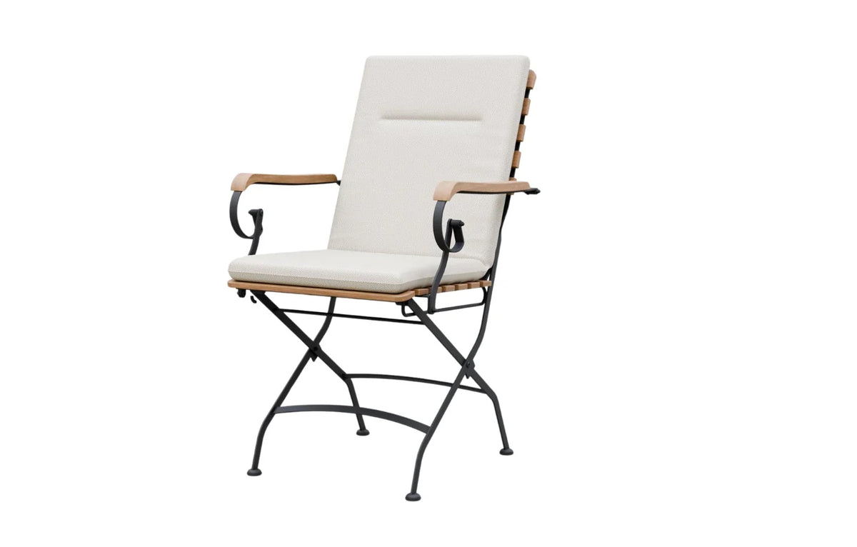 Sicily 4 Seater Teak and Wrought Iron Round 110cm Garden Dining Set