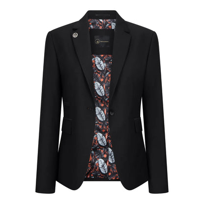 TPW-13 - Women's 3 Piece Plain Black Suit