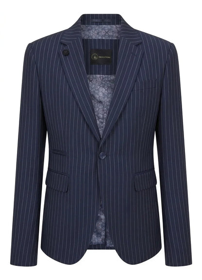 TPW-37 - Women's 3 Piece Navy Blue Pinstripe Suit