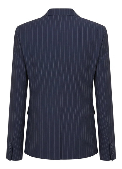 TPW-37 - Women's 3 Piece Navy Blue Pinstripe Suit