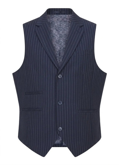 TPW-37 - Women's 3 Piece Navy Blue Pinstripe Suit