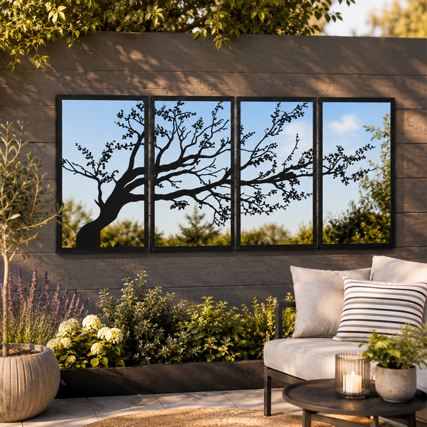 Large Tree Panel Mirror Set