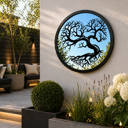 Heart Tree Garden Mirror
