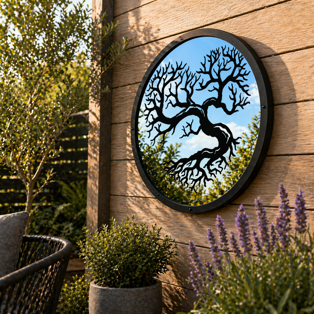 Heart Tree Garden Mirror