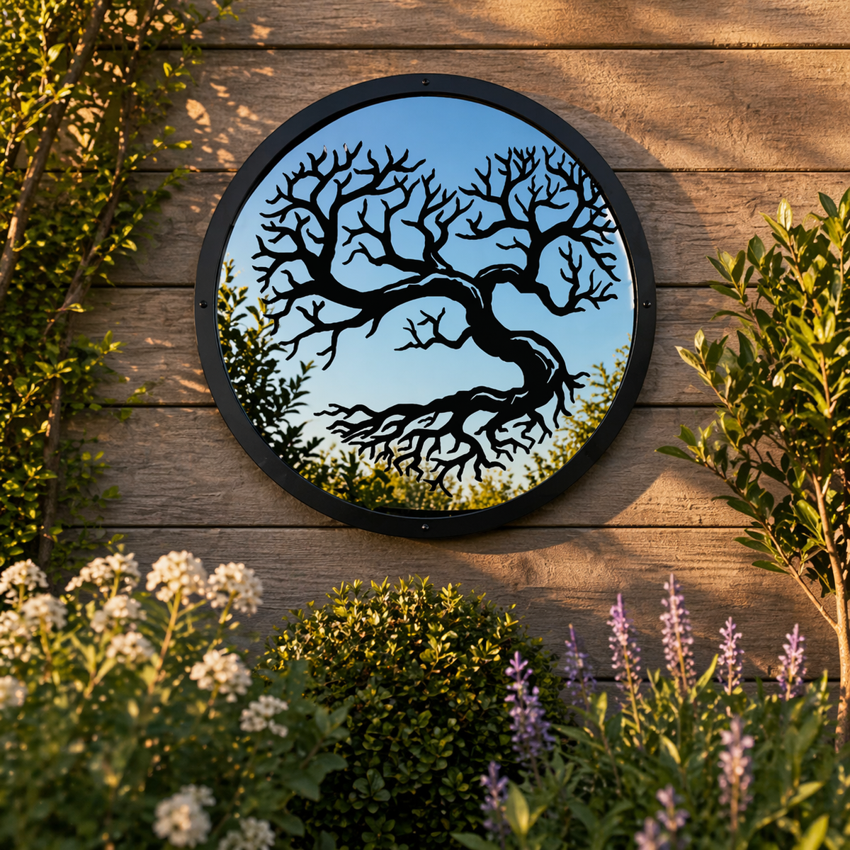 Heart Tree Garden Mirror