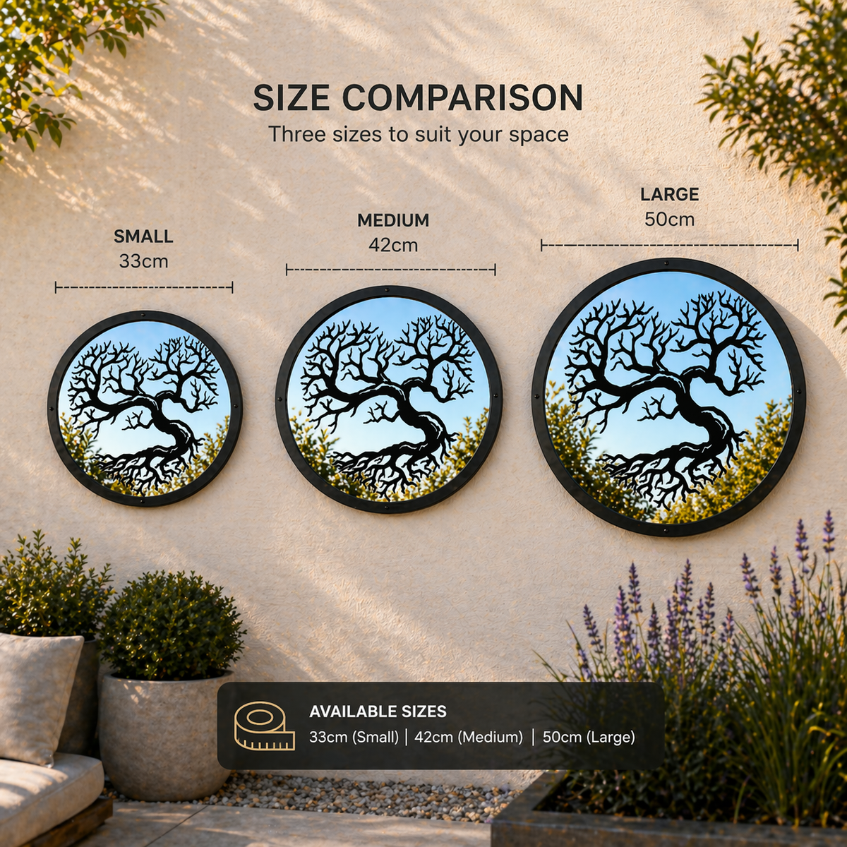 Heart Tree Garden Mirror