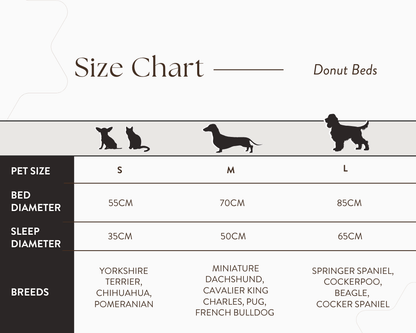 THE BALMORAL | LUXURY HERRINGBONE CALMING DONUT DOG BED