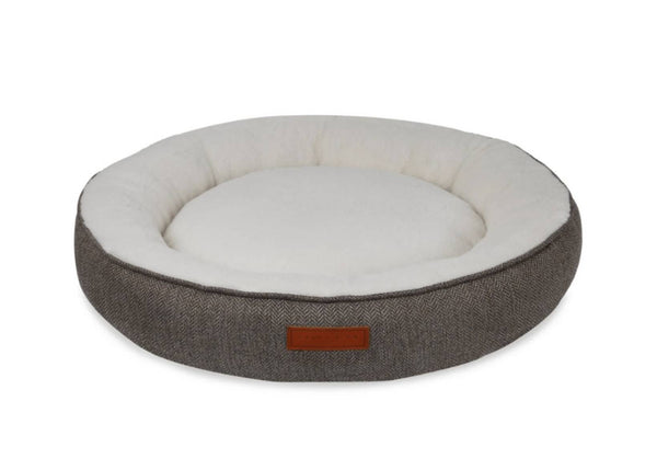 THE LINCOLN | LUXURY TWEED CALMING DONUT DOG BED