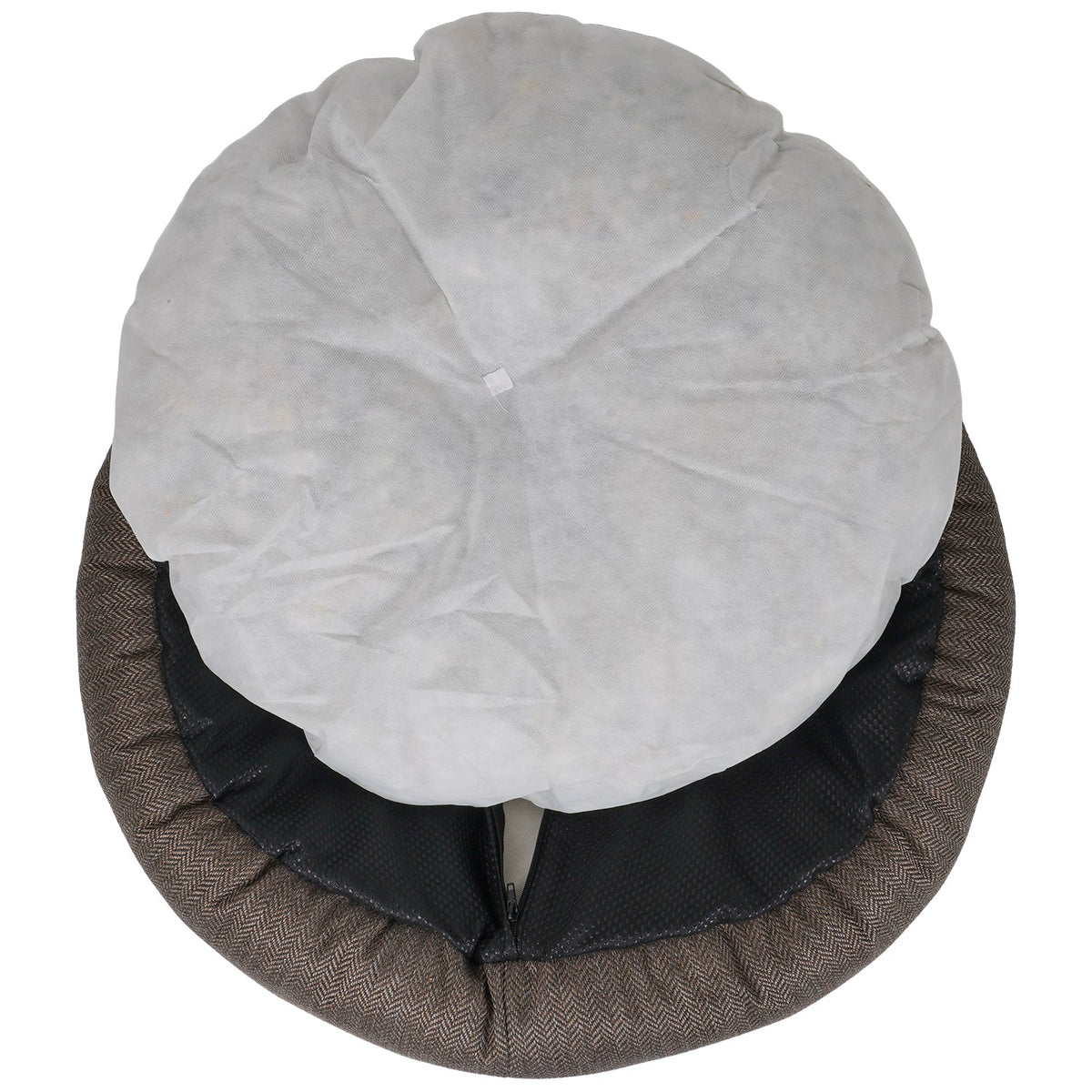THE LINCOLN | LUXURY TWEED CALMING DONUT DOG BED