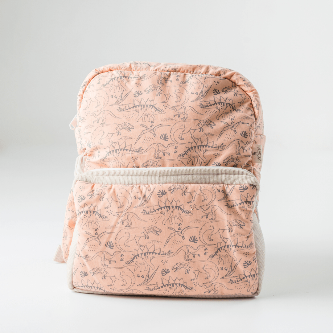 Dinosaur Park Kids Backpack, Hand-Embroidered