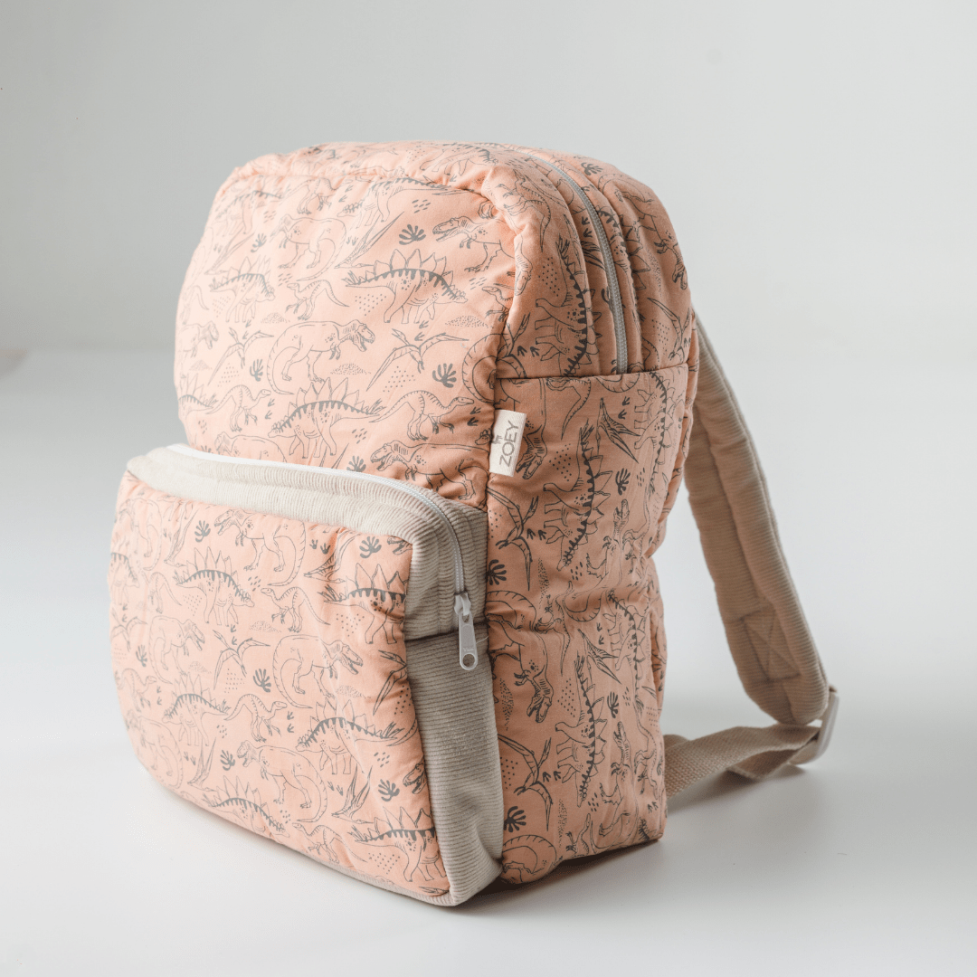 Dinosaur Park Kids Backpack, Hand-Embroidered