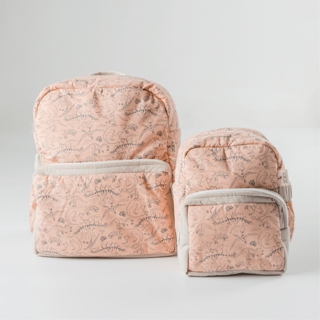 Dinosaur Park Kids Backpack, Hand-Embroidered