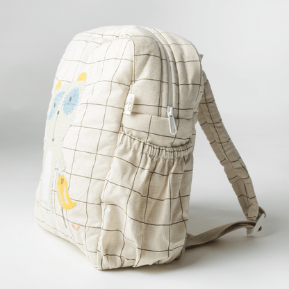 Playful Freddie Kids Backpack, Hand-Embroidered