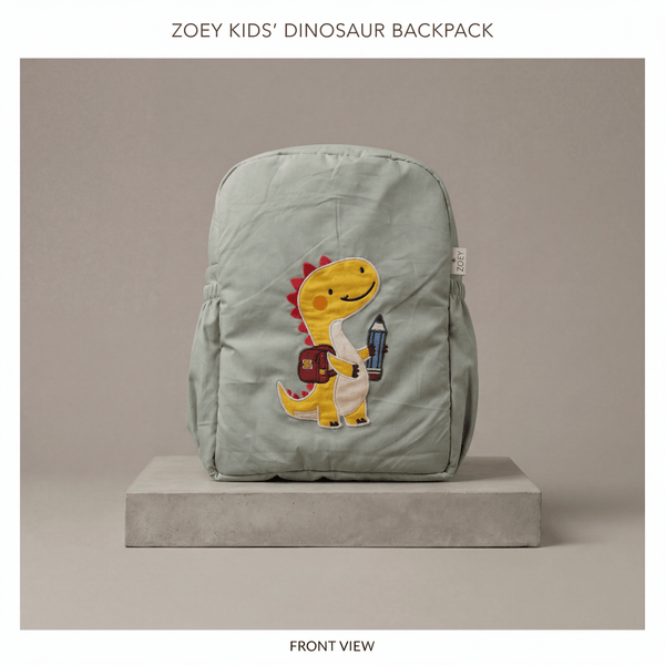 Handcrafted Study Buddy Dino Kids Backpack