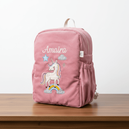 Handcrafted Unicorn Charm Corduroy Bag