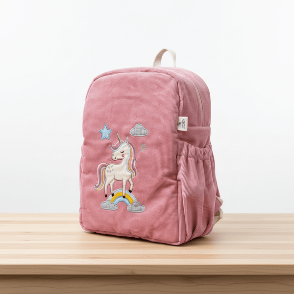 Handcrafted Unicorn Charm Corduroy Bag