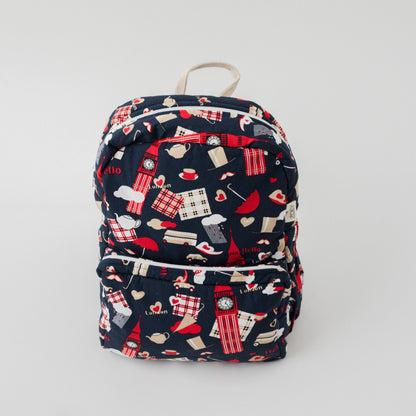 Trip To London Kids Backpack, Hand-Embroidered