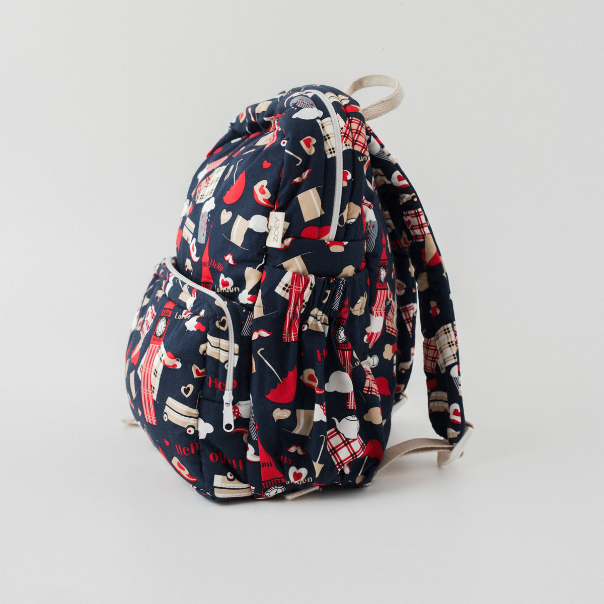 Trip To London Kids Backpack, Hand-Embroidered