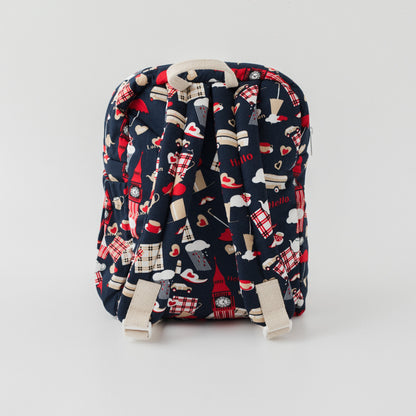 Trip To London Kids Backpack, Hand-Embroidered