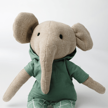 Lucas - The Groovy Elephant| Heirloom Cotton Soft Toy for Little Ones