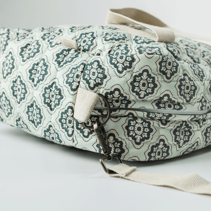 Emerald Trellis Nappy Bag (100% Cotton)