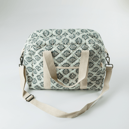 Emerald Trellis Nappy Bag (100% Cotton)