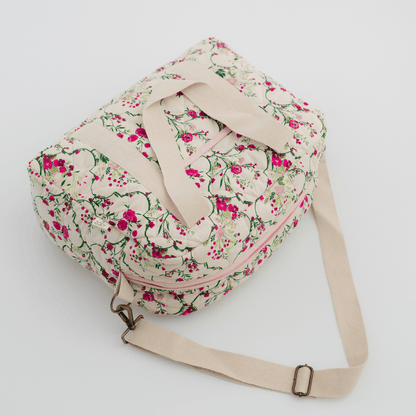 Noira Rose Carryall Quilted Nappy Bag (100% Cotton)