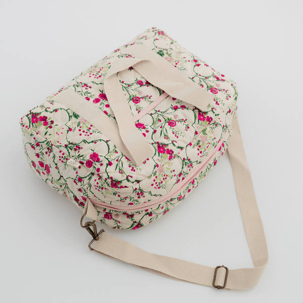 Noira Rose Carryall Quilted Nappy Bag (100% Cotton)