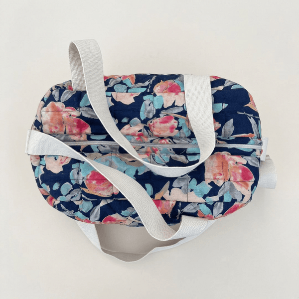 Painted Garden Carryall Quilted Nappy Bag (100% Cotton)
