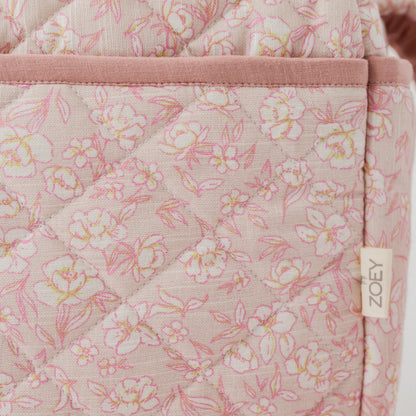 Sakura Blossom Nappy Bag (100% Cotton with diamond Quilting)
