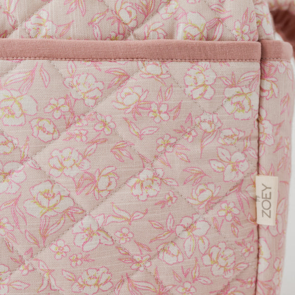 Sakura Blossom Nappy Bag (100% Cotton with diamond Quilting)