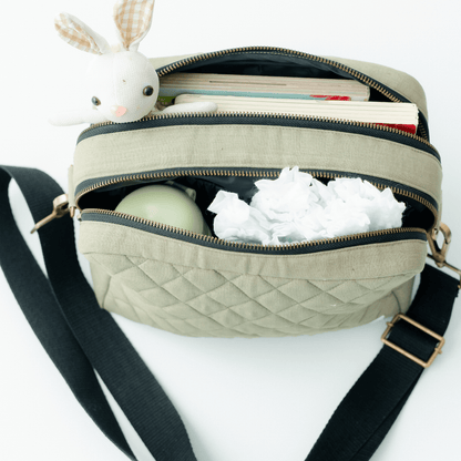 The GoGreen Sling Nappy Bag (Linen Cotton - Green)