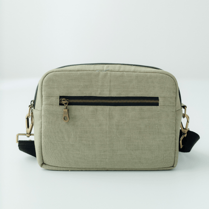 The GoGreen Sling Nappy Bag (Linen Cotton - Green)